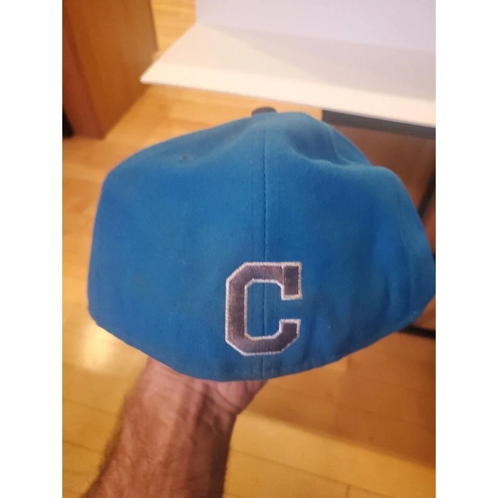 New Era 59 Fifty Cleveland Indians Fitted Cap, Blue, Size 7. Unique And Rare!